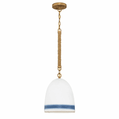 Hinkley Nash Pendant - Heirloom Brass with Navy Stripe - 3364HR-NV Hinkley Nash Pendant - Heirloom Brass with Navy Stripe - 3364HR-NV