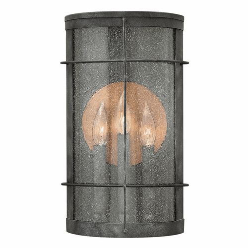 Hinkley Newport Outdoor Large Wall Mount - Aged Zinc - 2625DZ