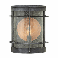 Hinkley Newport Outdoor Small Wall Mount - Aged Zinc - 2620DZ