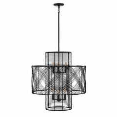 Hinkley Nikko Medium Multi Tier Chandelier - Black - 41065BLK