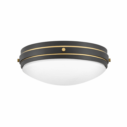 Hinkley Oliver 3-LT Medium Flush Mount - Black - 39053BK