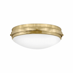 Hinkley Oliver 3-LT Medium Flush Mount - Bright Brass - 39053BBR
