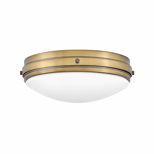 Hinkley Oliver 3-LT Medium Flush Mount - Heritage Brass - 39053HB