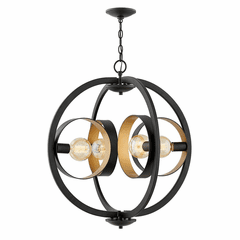 Hinkley Orson Single Tier Foyer Chandelier - Satin Black - 3434SK