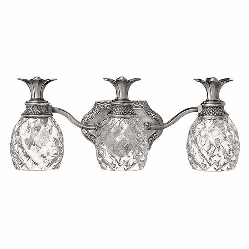 Hinkley Plantation 3-LT Bath Light - Polished Antique Nickel - 5313PL