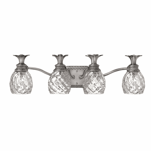 Hinkley Plantation 4-LT Bath Light - Polished Antique Nickel - 5314PL