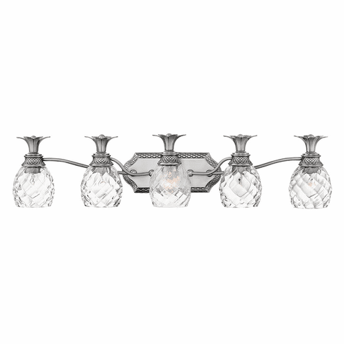 Hinkley Plantation 5-LT Bath Light - Polished Antique Nickel - 5315PL