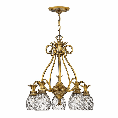 Hinkley Plantation Downlight Foyer Chandelier - Burnished Brass - 4885BB