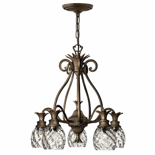 Hinkley Plantation Downlight Foyer Chandelier - Pearl Bronze - 4885PZ