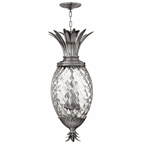 Hinkley Plantation Large Foyer Pendant - Polished Antique Nickel - 2222PL