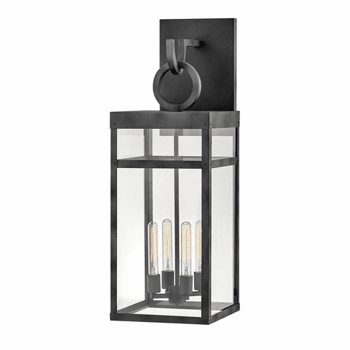 Hinkley Porter Outdoor Extra Large Wall Mount Lantern - Aged Zinc - 2809DZ-LL