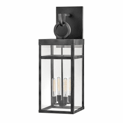 Hinkley Porter Outdoor Extra Large Wall Mount Lantern - Aged Zinc - 2809DZ-LL