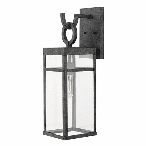 Hinkley Porter Outdoor Medium Wall Mount - Aged Zinc - 2804DZ