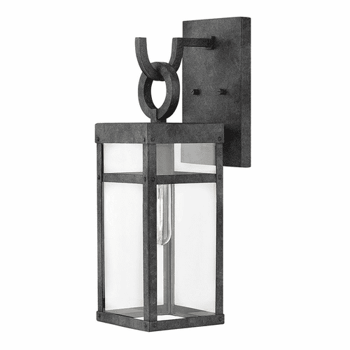 Hinkley Porter Outdoor Small Wall Mount - Aged Zinc - 2800DZ