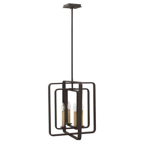 Hinkley Quentin Stem Hung Foyer Chandelier - Buckeye Bronze - 4814KZ