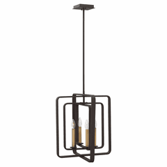 Hinkley Quentin Stem Hung Foyer Chandelier - Buckeye Bronze - 4814KZ