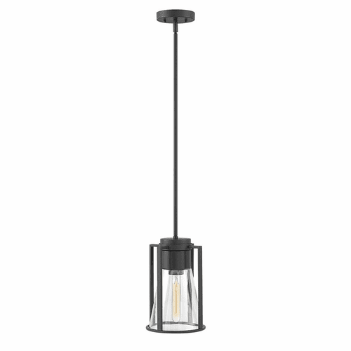 Hinkley Refinery Pendant - Black with Clear Glass - 63307BK-CL