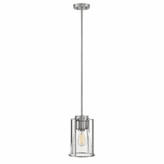 Hinkley Refinery Pendant - Brushed Nickel with Clear Glass - 63307BN-CL
