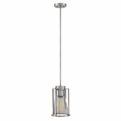 Hinkley Refinery Pendant - Brushed Nickel with Smoked Glass - 63307BN-SM