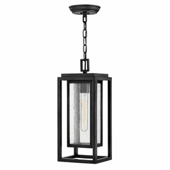 Hinkley Republic Outdoor Medium Hanging Lantern - Black - 1002BK-LV
