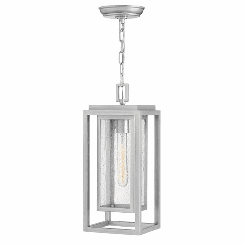 Hinkley Republic Outdoor Medium Hanging Lantern - Satin Nickel - 1002SI-LL