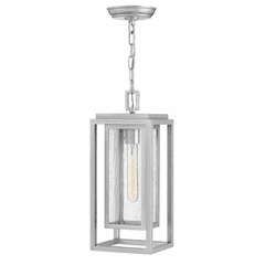 Hinkley Republic Outdoor Medium Hanging Lantern - Satin Nickel - 1002SI-LL Hinkley Republic Outdoor Medium Hanging Lantern - Satin Nickel - 1002SI-LL