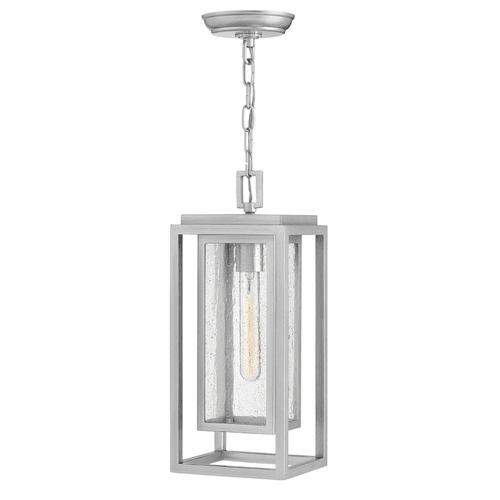 Hinkley Republic Outdoor Medium Hanging Lantern - Satin Nickel - 1002SI-LV
