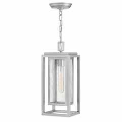 Hinkley Republic Outdoor Medium Hanging Lantern - Satin Nickel - 1002SI-LV Hinkley Republic Outdoor Medium Hanging Lantern - Satin Nickel - 1002SI-LV