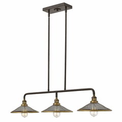 Hinkley Rigby Stem Hung Linear Chandelier - Buckeye Bronze - 4364KZ