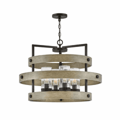 Hinkley Riverwood Medium Single Tier Outdoor Hanging Light - Warm Bronze - 20034WB