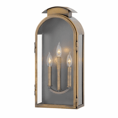 Hinkley Rowley Outdoor Large Wall Mount - Light Antique Brass - 2525LS