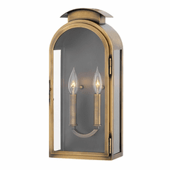 Hinkley Rowley Outdoor Medium Wall Mount - Light Antique Brass - 2524LS