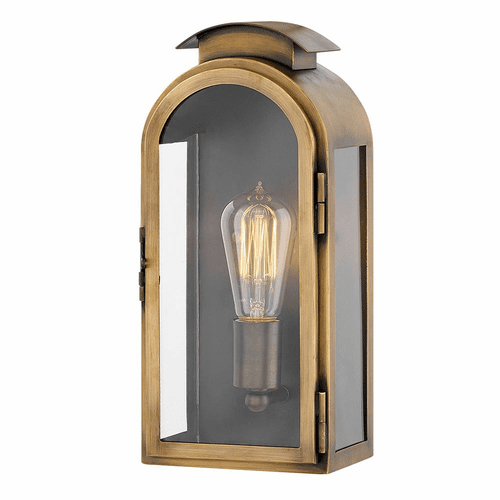 Hinkley Rowley Outdoor Small Wall Mount - Light Antique Brass - 2520LS