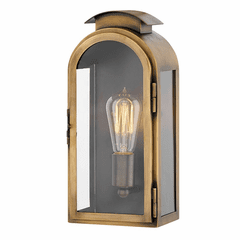 Hinkley Rowley Outdoor Small Wall Mount - Light Antique Brass - 2520LS