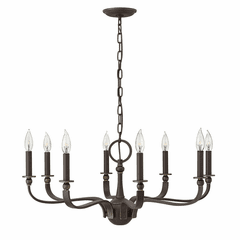 Hinkley Rutherford Single Tier Chandelier - Oil Rubbed Bronze - 3598OZ Hinkley Rutherford Single Tier Chandelier - Oil Rubbed Bronze - 3598OZ