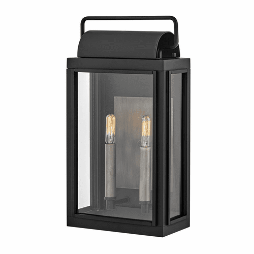 Hinkley Sag Harbor Medium Outdoor Wall Mount Lantern - Black - 2844BK