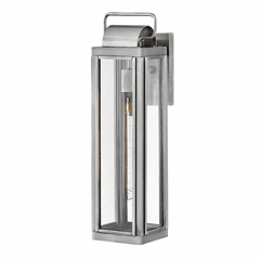 Hinkley Sag Harbor Outdoor Wall Mount Lantern - Brushed Aluminum - 2845AL-LL