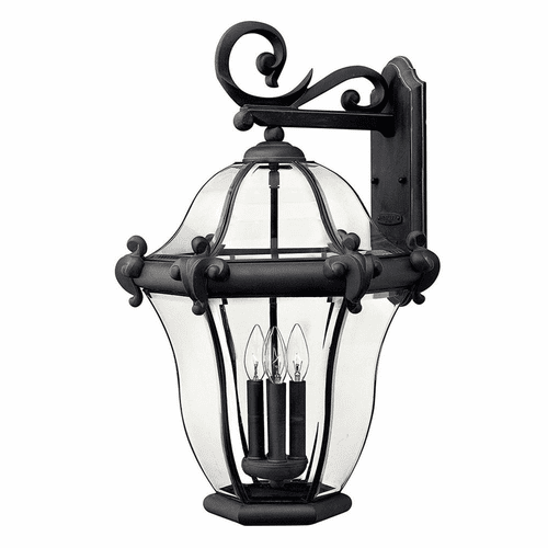 Hinkley San Clemente Outdoor Large Wall Mount - Museum Black - 2446MB