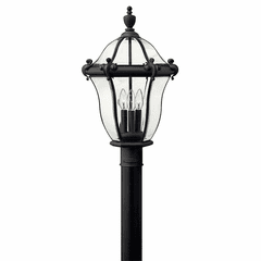 Hinkley San Clemente Outdoor Post Top/ Pier Mount - Museum Black - 2441MB