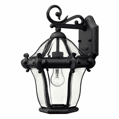 Hinkley San Clemente Outdoor Small Wall Mount - Museum Black - 2440MB