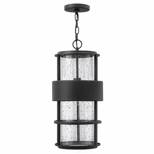 Hinkley Saturn Outdoor Hanging Light - Satin Black - 1902SK