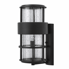 Hinkley Saturn Outdoor Large Wall Mount - Satin Black - 1905SK
