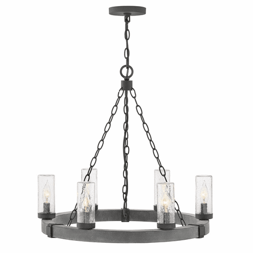 Hinkley Sawyer Outdoor Hanging Light - Aged Zinc - 29206DZ-LV