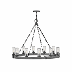 Hinkley Sawyer Outdoor Hanging Light - Aged Zinc - 29207DZ