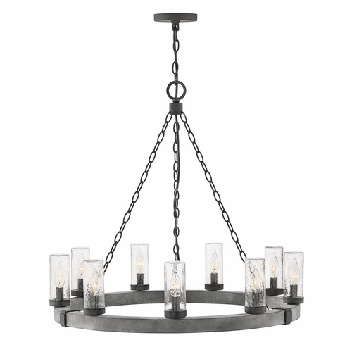 Hinkley Sawyer Outdoor Hanging Light - Aged Zinc - 29208DZ-LV