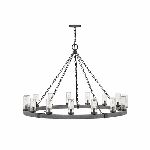 Hinkley Sawyer Outdoor Hanging Light - Aged Zinc - 29209DZ-LL