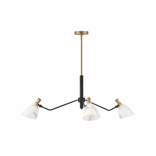 Hinkley Sinclair Medium Single Tier Chandelier - Heritage Brass - 33793HB