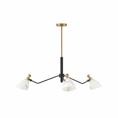 Hinkley Sinclair Medium Single Tier Chandelier - Heritage Brass - 33793HB