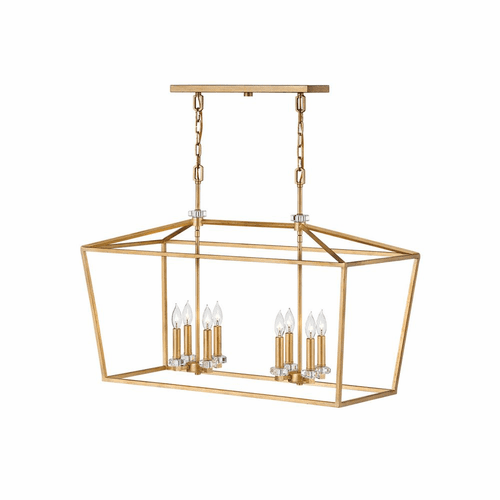Hinkley Stinson Chandelier - Distressed Brass - 3534DA