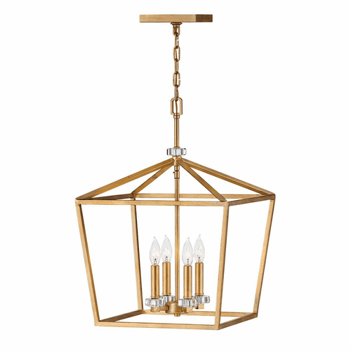 Hinkley Stinson Chandelier - Distressed Brass - 3535DA